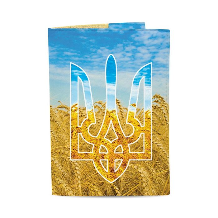 Обложка на загранпаспорт, паспорт книжка - Герб Пшеница