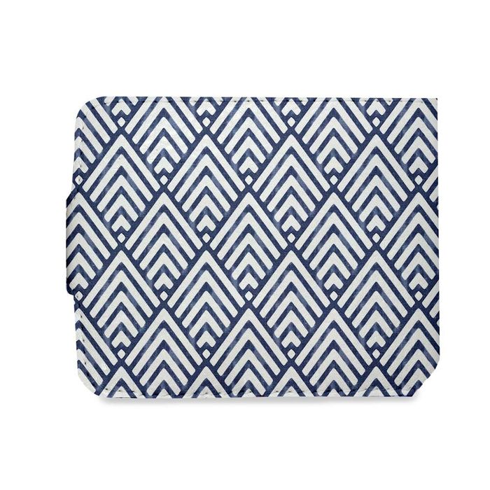 Компактний гаманець на кнопці - Сині трикутники