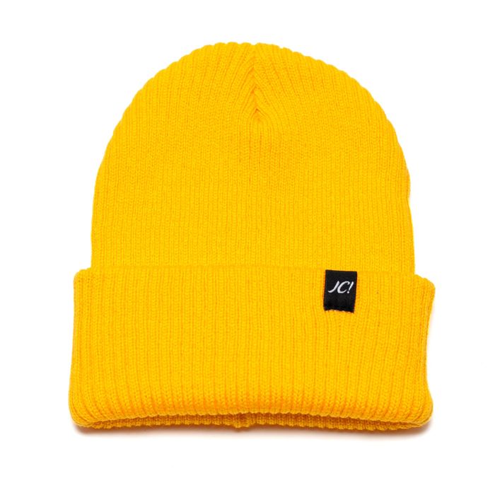 Тепла шапка з шерсті та акрілу - Жовта