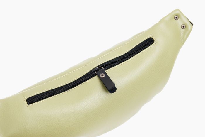 Бананка, сумка на пояс, через плечо, с двумя карманами - Зеленая