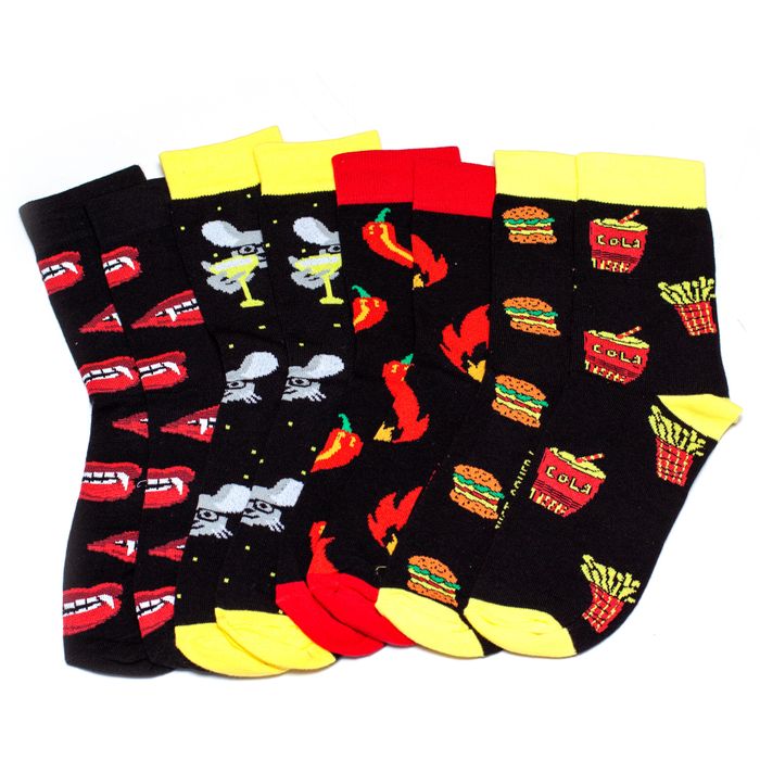Набор мужских носков с принтами Almost black L (40-43)