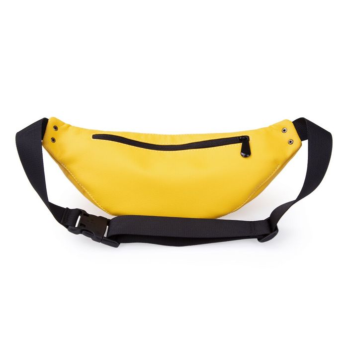 Бананка, сумка на пояс, через плече, з двома карманами - Жовта