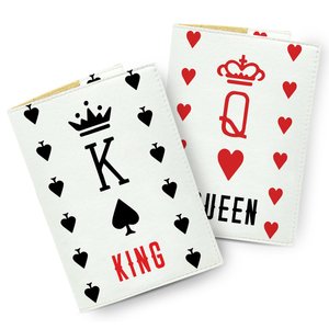 Набір обкладинок на загранпаспорт, паспорт книжка - King and Queen