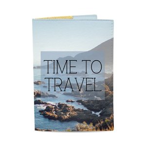 Обложка на загранпаспорт, паспорт книжка - Time to travel